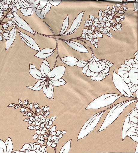 1 Yard DTY Floral Print Fabric 190 GSM Polyester Spandex Blend 58/60" Width