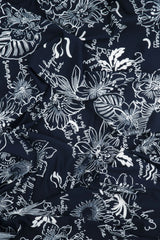 1 Yard DTY Floral Print Fabric 190 GSM Polyester Spandex Blend 58/60" Width