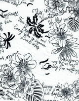 1 Yard DTY Floral Print Fabric 190 GSM Polyester Spandex Blend 58/60" Width