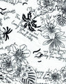 1 Yard DTY Floral Print Fabric 190 GSM Polyester Spandex Blend 58/60" Width