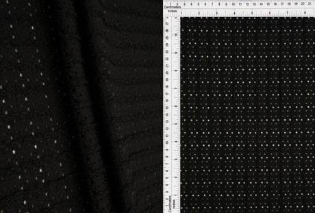 1 Yard Wave Knit Jacquard Solid Lace Fabric 185 GSM Polyester Spandex 58" Width