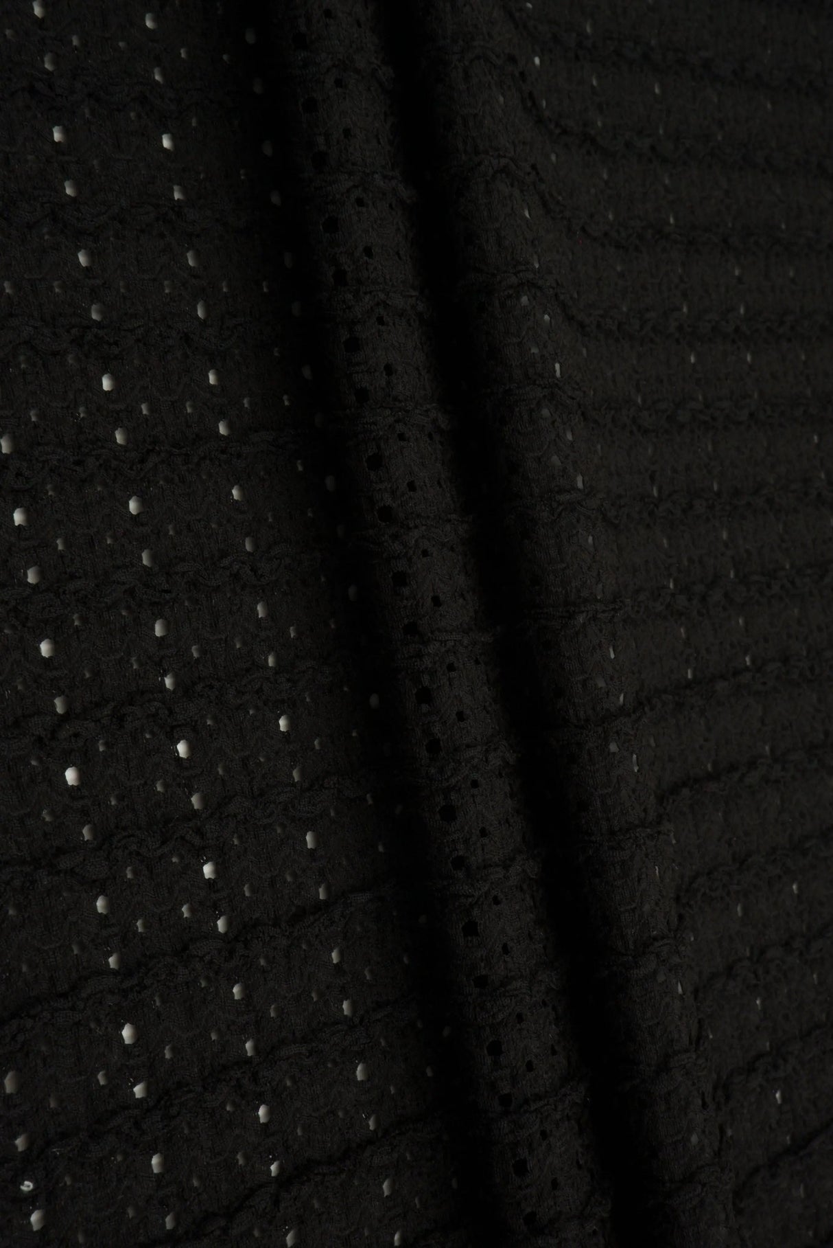 1 Yard Wave Knit Jacquard Solid Lace Fabric 185 GSM Polyester Spandex 58" Width