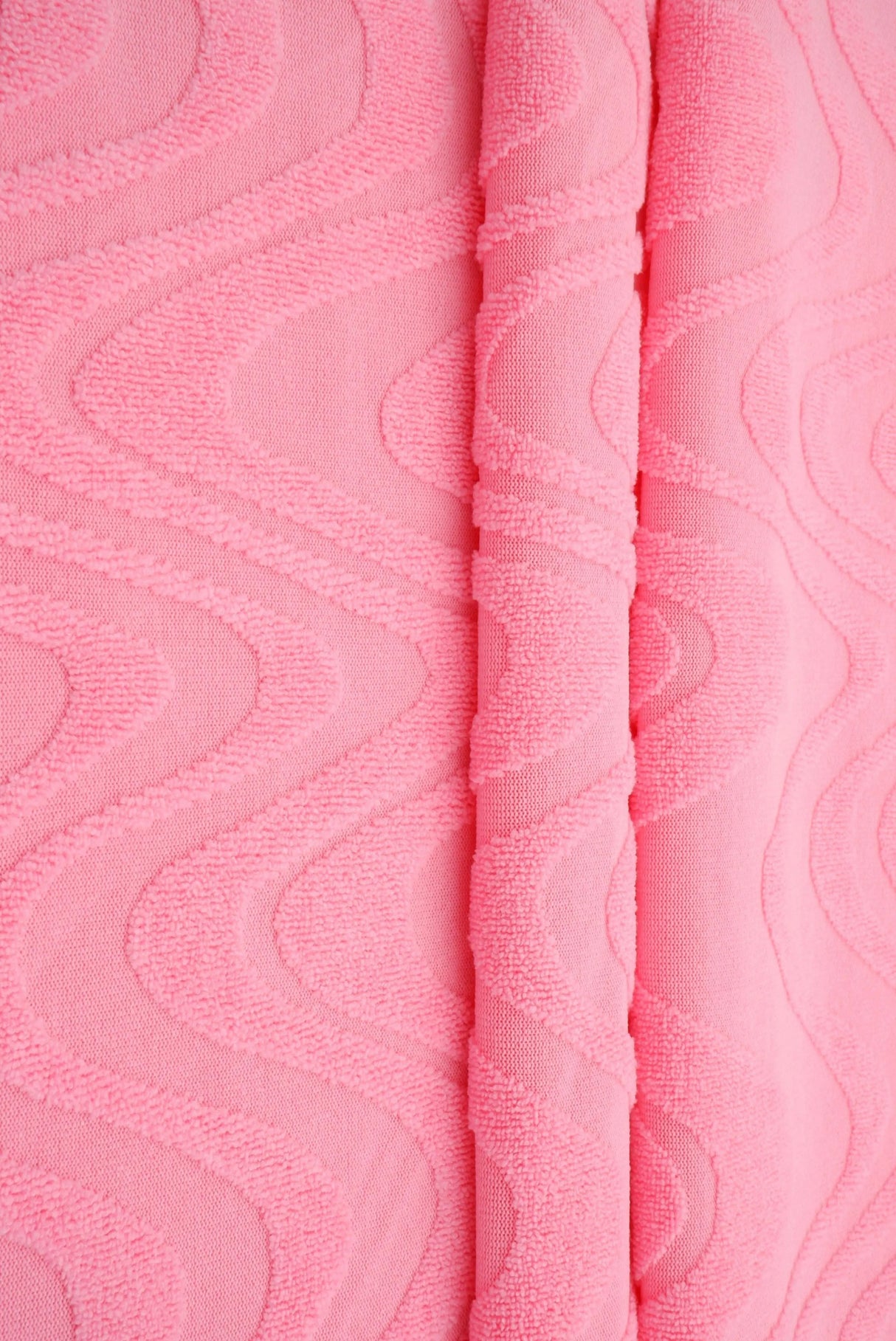 1 Yard Ocean Wave Jacquard Towel Fabric Polyester Spandex Blend 58/60 Inches Wide