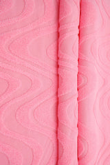 1 Yard Ocean Wave Jacquard Towel Fabric Polyester Spandex Blend 58/60 Inches Wide