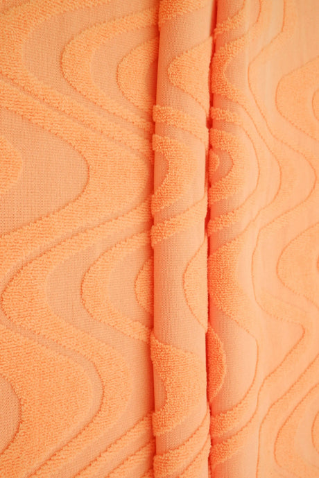 1 Yard Ocean Wave Towel Jacquard Fabric 250 GSM Polyester Spandex 58/60" Width