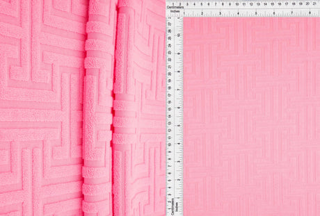 1 Yard Geo Towel Jacquard Knit Fabric, 58/59'' Wide Polyester Spandex Blend