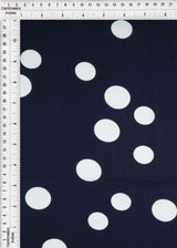 1 Yard Rayon Challis Polka Dot Print Fabric, 54'' Wide 100% Rayon