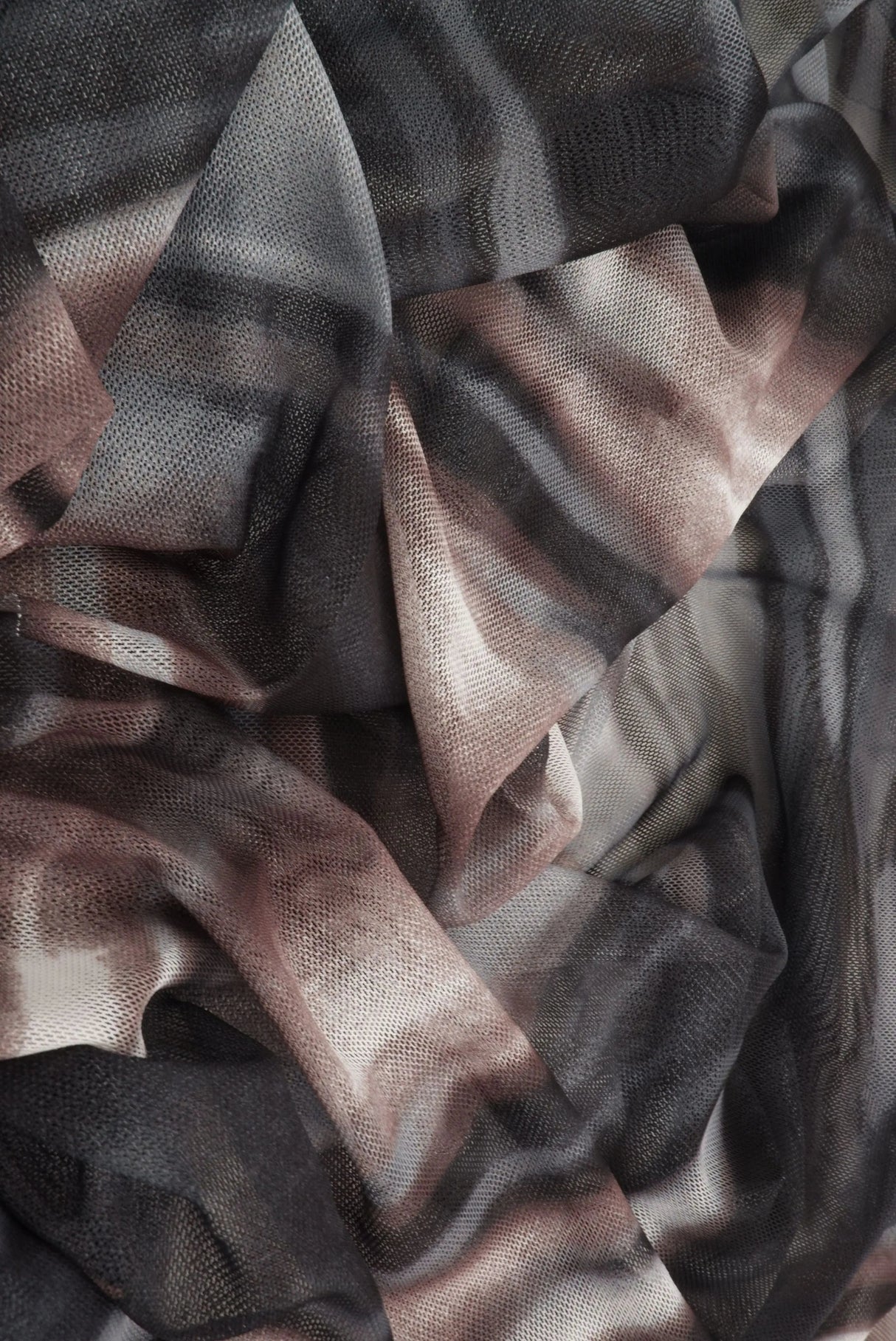 1 Yard Digital Abstract/Tie Dye Mesh Knit Fabric, 56/58'' Wide Polyester Spandex Blend