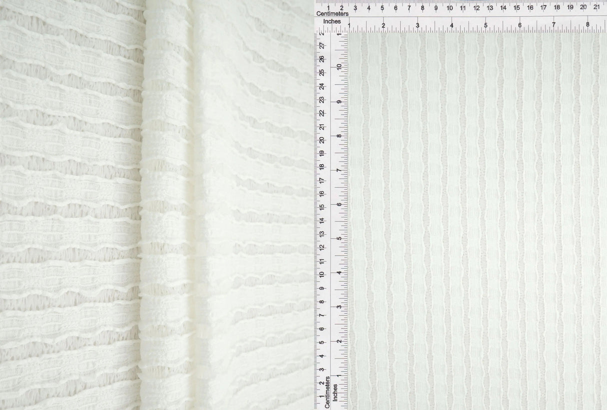 Lady Jane Stripe Lace Fabric 1 Yard Soft Stretch Delicate Material 53/54" Wide