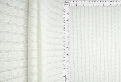 Lady Jane Stripe Lace Fabric 1 Yard Soft Stretch Delicate Material 53/54" Wide