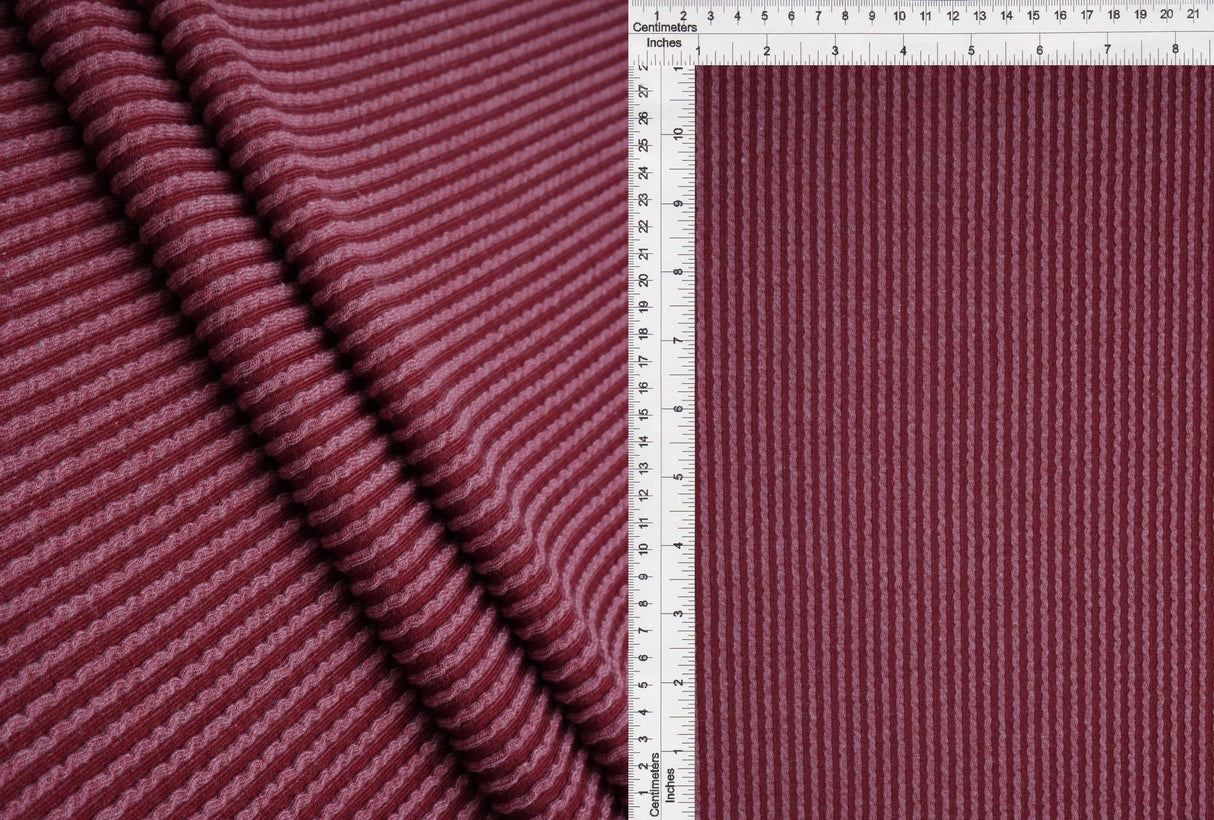 Knit Jacquard Rib Fabric 1 Yard Soft Stretch Textured Knit 52" Wide