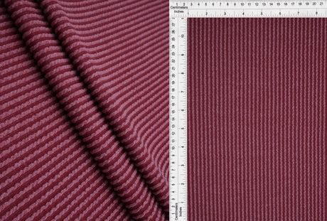 Knit Jacquard Rib Fabric 1 Yard Soft Stretch Textured Knit 52" Wide
