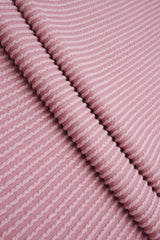52" Knit Jacquard Rib Fabric 80% Polyester 15% Rayon 5% Spandex 230 GSM by Yard