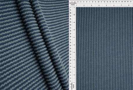 Knit Jacquard Rib Fabric 1 Yard Polyester Rayon Spandex Stretch 52" Wide