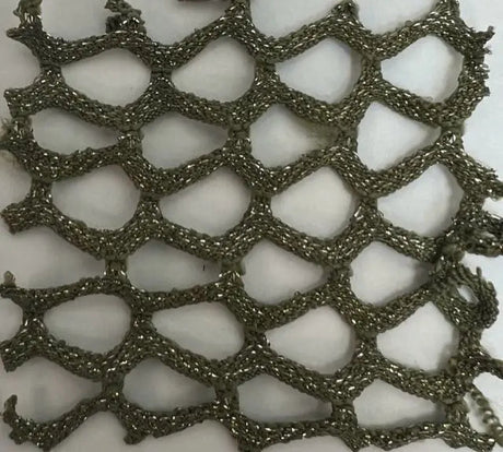 1 Yard Lurex Fishnet Mesh Fabric, 58/60? Wide Polyester Spandex Blend