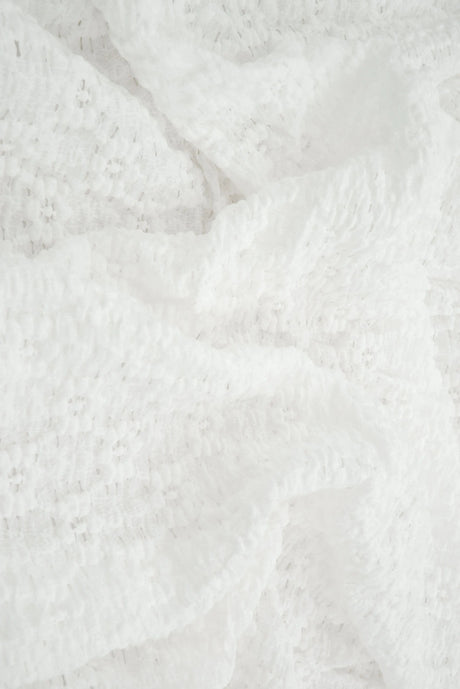 Ditsy Floral Lace Fabric 60% Nylon 35% Cotton 5% Spandex Soft Stretch 52/53 Inches Wide