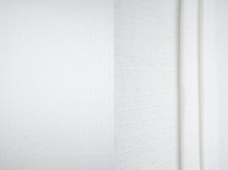 1 Yard Cotton Style Pointelle Rib Knit Fabric 170 GSM Poly Rayon Blend 68/70" Width