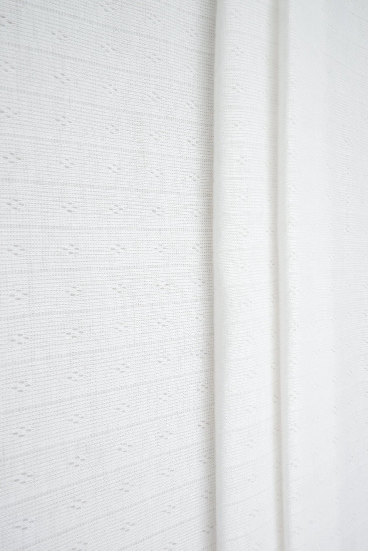 1 Yard Cotton Style Pointelle Rib Knit Jacquard Fabric Soft Rayon Poly Blend 68/70 Inch