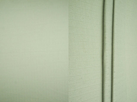 1 Yard Cotton Style Pointelle Rib Knit Jacquard Fabric Soft Rayon Poly Blend 68/70 Inch