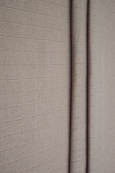 1 Yard Cotton Style Pointelle Rib Knit Jacquard Fabric Soft Rayon Poly Blend 68/70 Inch