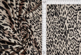 1 Yard DTY Brushed Animal Leopard Digital Print Fabric 170 GSM Poly Spandex 58/60" Width