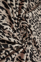 1 Yard DTY Brushed Animal Leopard Digital Print Fabric 170 GSM Poly Spandex 58/60" Width