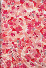 1 Yard DTY Brushed Floral Print Knit Fabric, 58/60'' Wide Polyester Spandex Blend