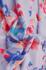 1 Yard Digital Floral Peach Skin Print Fabric, 58/59'' Wide Polyester Spandex Blend