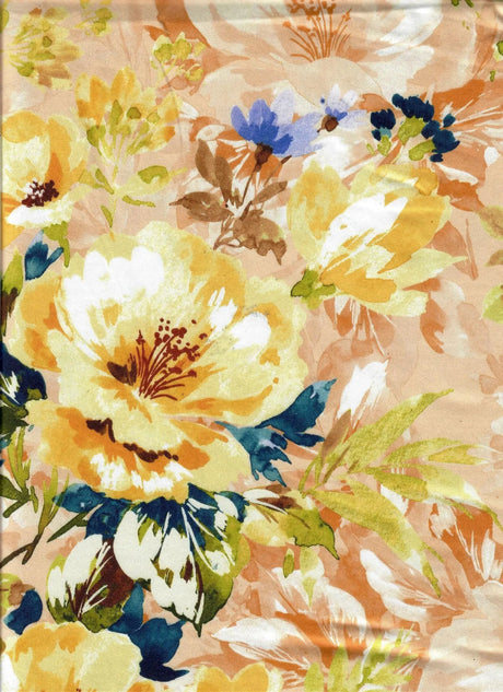 1 Yard DTY Brushed Floral Digital Print Fabric 170 GSM Polyester Spandex 58/60" Width