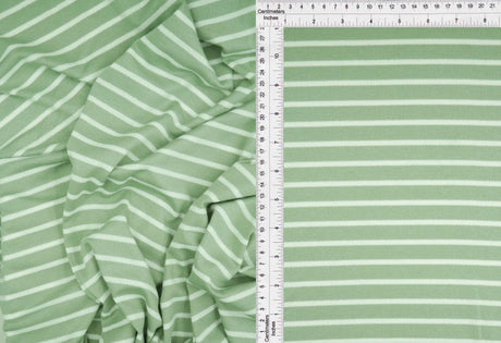 1 Yard Viscose Crepe Stripe Stretch Fabric with 1cm Line 58/60 Inch Wide