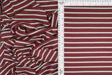 1 Yard Viscose Crepe Stripe Stretch Fabric with 1cm Line 58/60 Inch Wide
