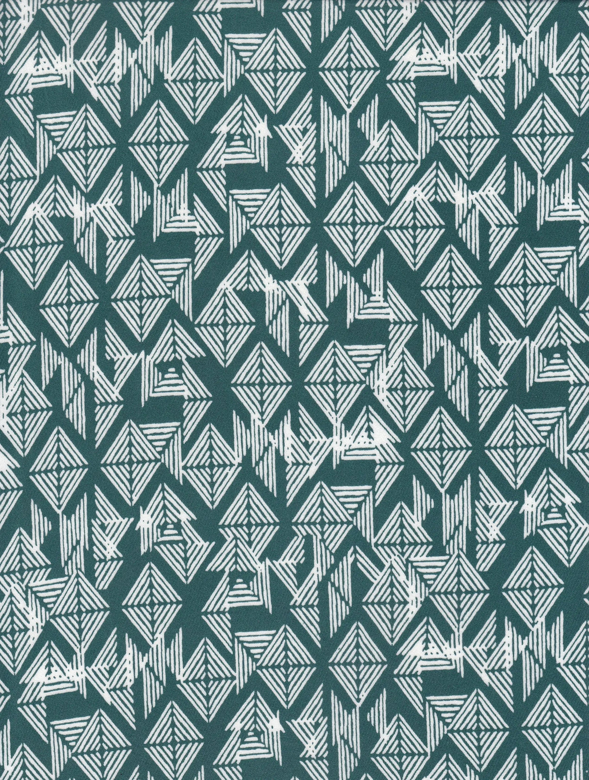Geo Abstract Brushed DTY Knit Fabric Soft Stretch Material 58/60" Wide