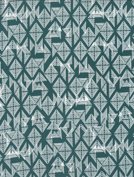 Geo Abstract Brushed DTY Knit Fabric Soft Stretch Material 58/60" Wide