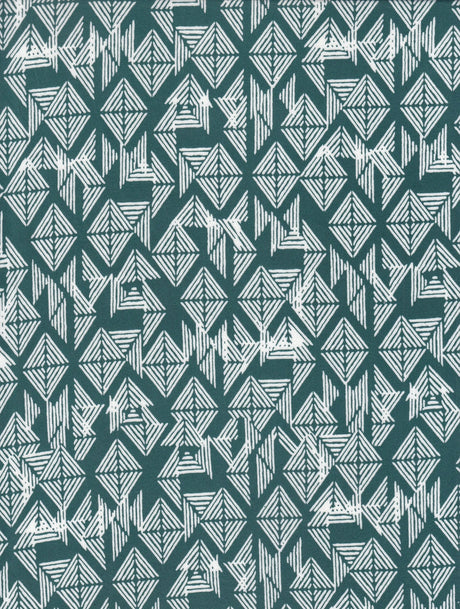 1 Yard DTY Brushed Geo Abstract Print Fabric 170 GSM Poly Spandex Blend 58/60" Width