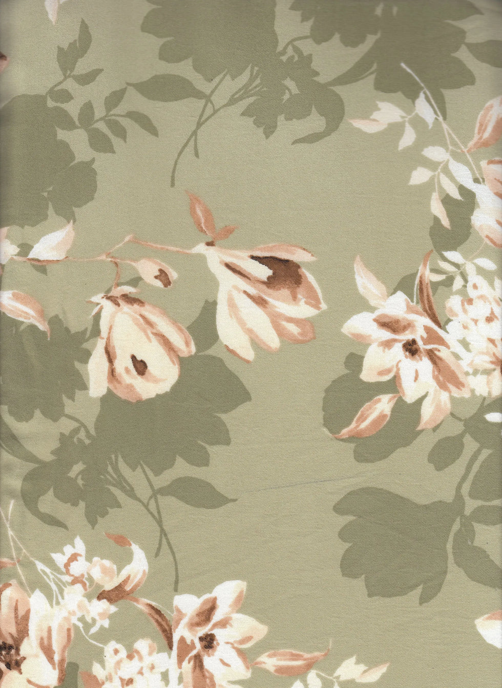 1 Yard Floral Print Poly Cey Fabric, 58/59'' Wide 100% Polyester