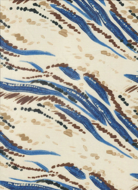 1 Yard Digital Abstract Mesh Knit Fabric, 54'' Wide Polyester Spandex Blend