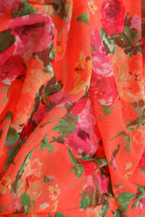 1 Yard Digital Floral Mesh Knit Fabric, 54? Wide Polyester Spandex Blend