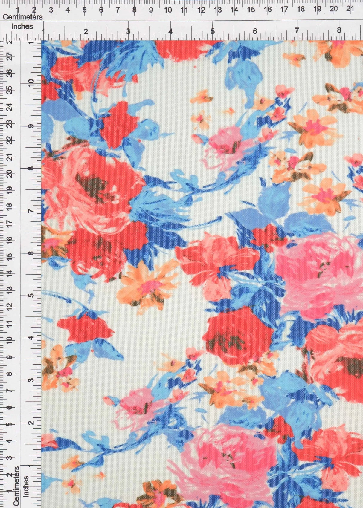 1 Yard Digital Floral Mesh Knit Fabric, 54? Wide Polyester Spandex Blend