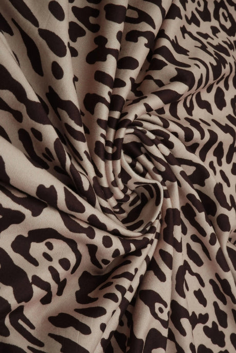 1 Yard DTY Brushed Animal/Leopard Digital Print Knit Fabric, 58/60'' Wide Polyester Spandex Blend