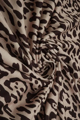 1 Yard Leopard Animal Print DTY Brushed Fabric Soft Stretch Polyester Spandex 58 Inch Wide
