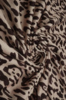 1 Yard Leopard Animal Print DTY Brushed Fabric Soft Stretch Polyester Spandex 58 Inch Wide