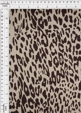 1 Yard Leopard Animal Print DTY Brushed Fabric Soft Stretch Polyester Spandex 58 Inch Wide