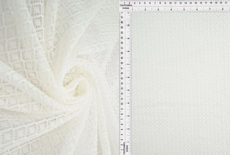 1 Yard Warp Lace Fleece Fabric, 57'' Wide 100% Polyester