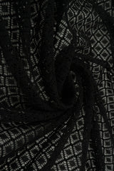 1 Yard Poly Warp Lace Fleece Fabric 90 GSM Lightweight Soft Textured Knit 57" Width