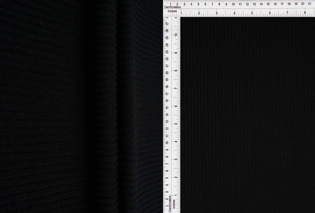 1 Yard Rib Interlock Fleece Solid Fabric 290 GSM Polyester Rayon Blend 58" Width