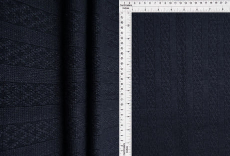 1 Yard Sweater Pointelle Jacquard Fabric Stretch Rayon Nylon Polyester Spandex 58/59 Inches Wide