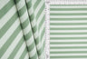 1 Yard Poly Spandex Cool Cotton 260 GSM Stripe Fleece Rib Knit Fabric Soft 52" Width