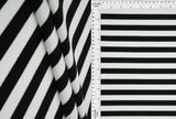 1 Yard Poly Spandex Cool Cotton 260 GSM Stripe Fleece Rib Knit Fabric Soft 52" Width