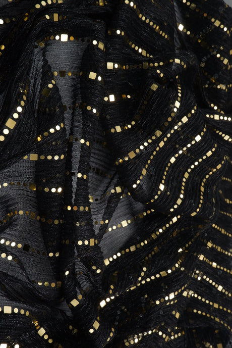 1 Yard Polyester Metallic 55 GSM Pleat Trans Fabric Sheer Soft 57" Width