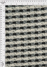 1 Yard Knit Boucle Checkered Fabric 265 GSM Polyester Cotton Spandex Blend 58/60" Width